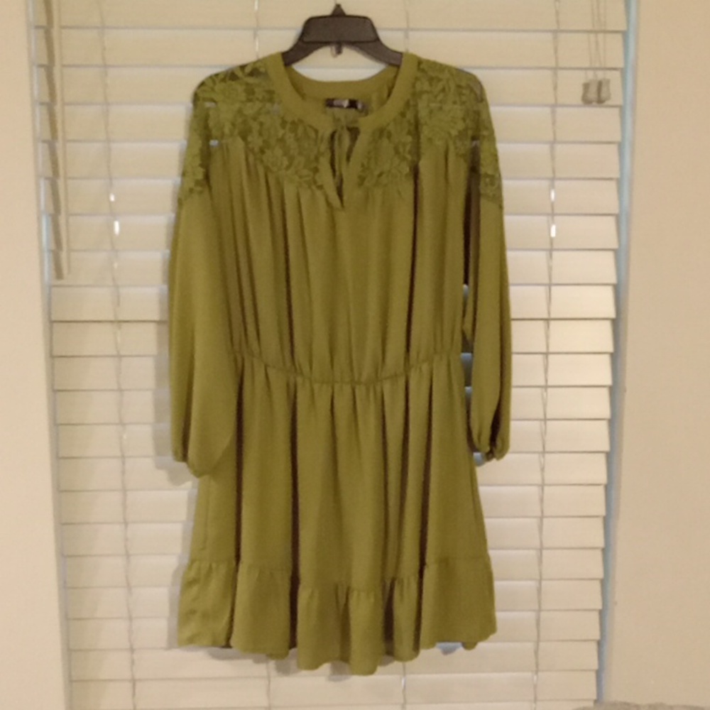 1x olive dress,beautiful and flawless!!